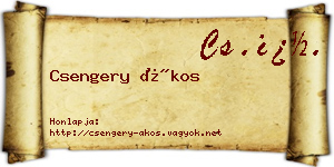 Csengery Ákos névjegykártya