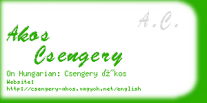 akos csengery business card